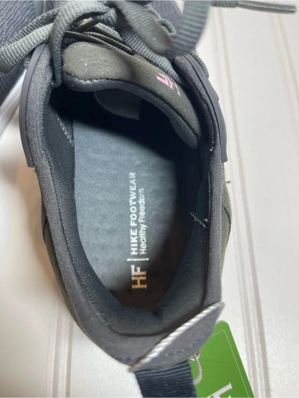 Hike Footware Lightweight Black Athletic Lace-Up Sneakers